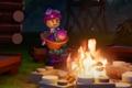 LEGO Fortnite: The character is consuming food.