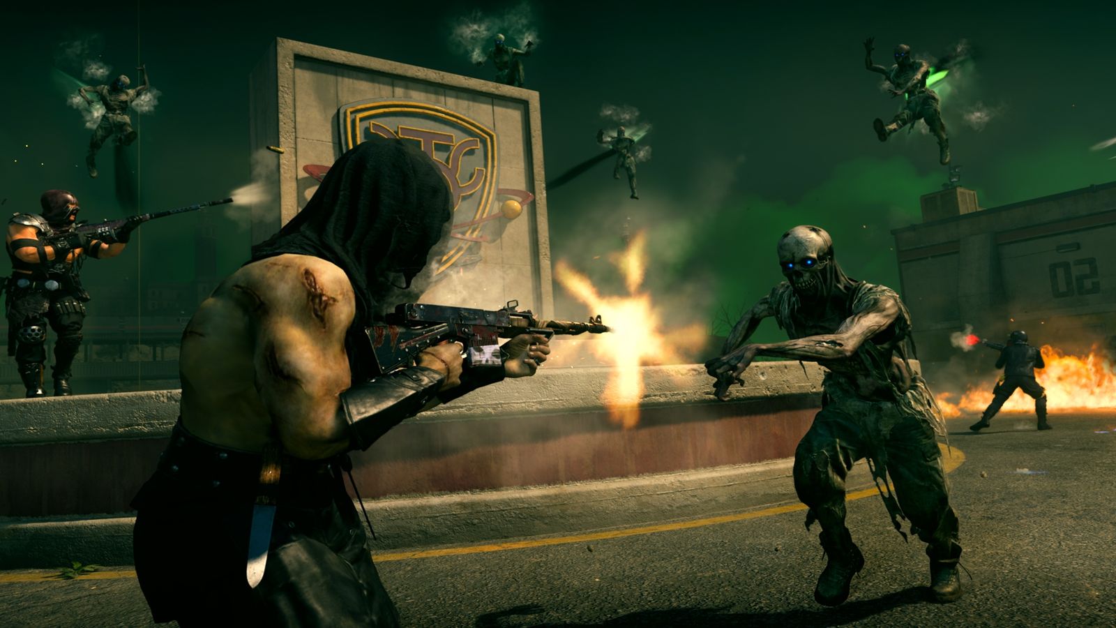 Image showing Warzone player fighting zombies in Rebirth Island