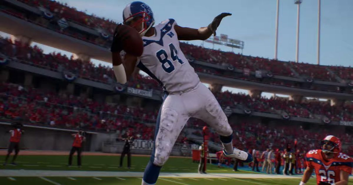 Image of a player catching the ball in Madden 23.
