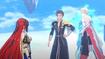 Edelgard, Dimitri, and Claude in Fire Emblem Engage.