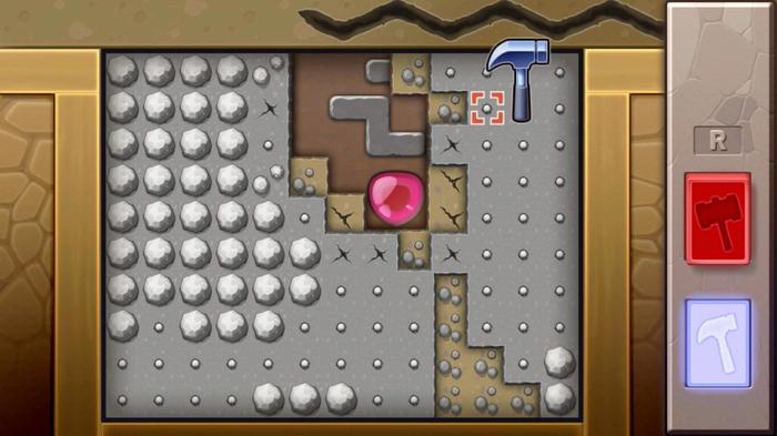 The digging mini-game in the Grand Underground of Pokémon Brilliant Diamond and Shining Pearl, where various evolution stones can be acquired.