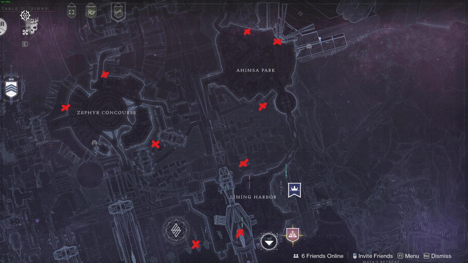 picture of the neomuna map with region chest locations