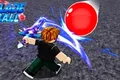 A player playing in Blade Ball