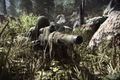 Image showing Modern Warfare player using sniper rifle with ghillie suit