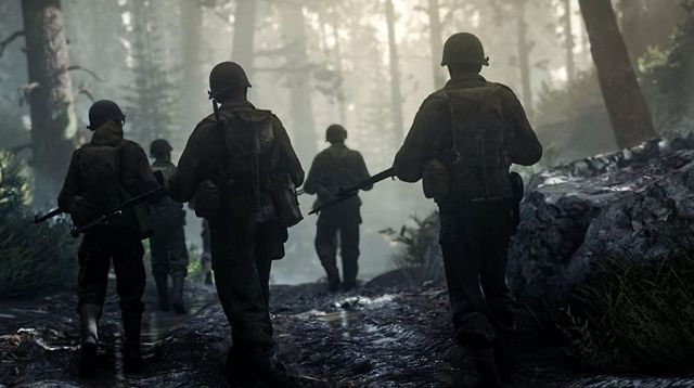 World War 2 Soldiers Walking Through Forest