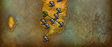 The alliance flightpath from Stormwind to the Blasted Lands.