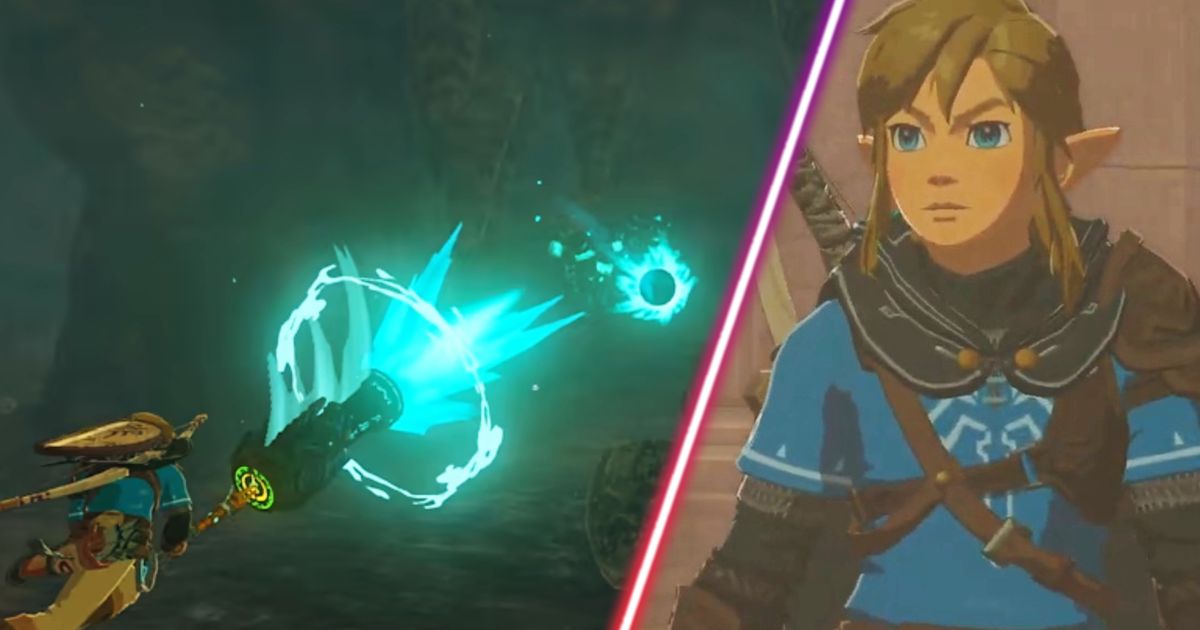 Link using a weapon in The Legend of Zelda: Tears of the Kingdom.