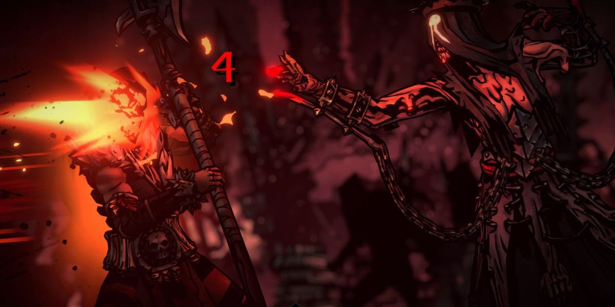 Darkest Dungeon 2: The character attacks the enemy