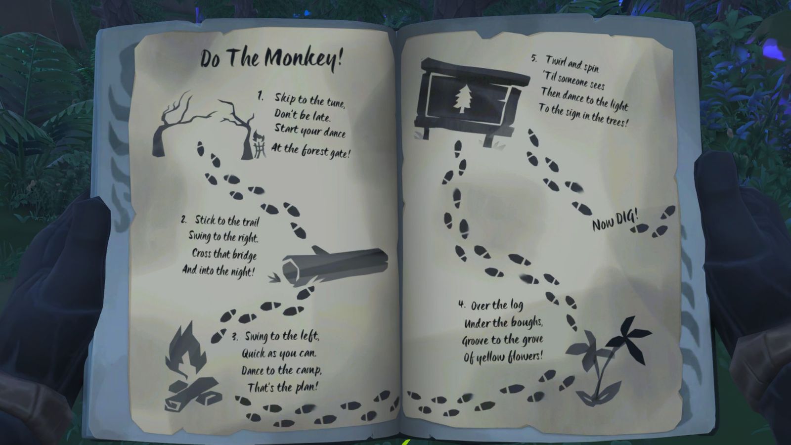 Sea of Thieves quest logbook do the monkey clue