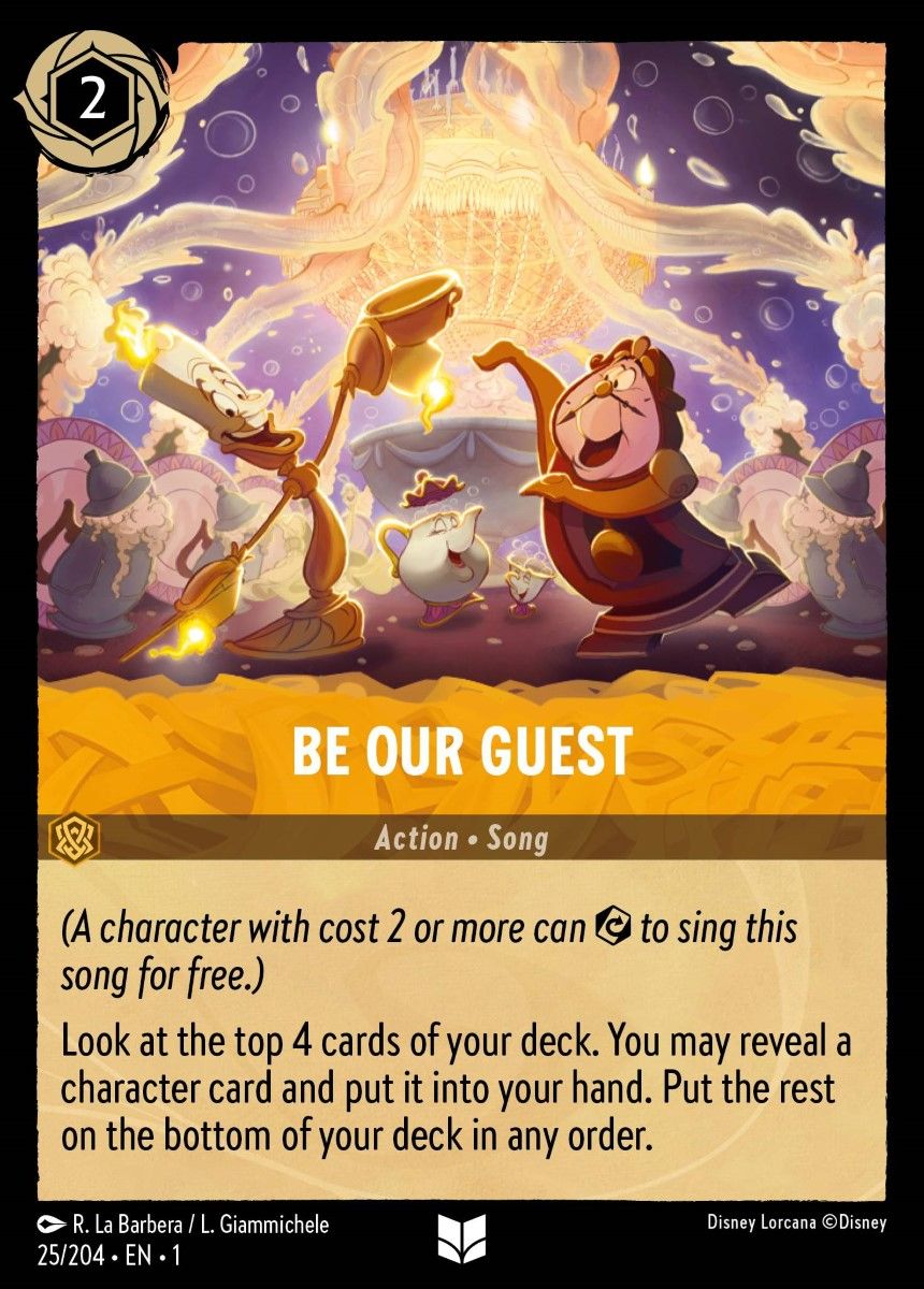 Be Our Guest, an item card from Disney Lorcana: The First Chapter.