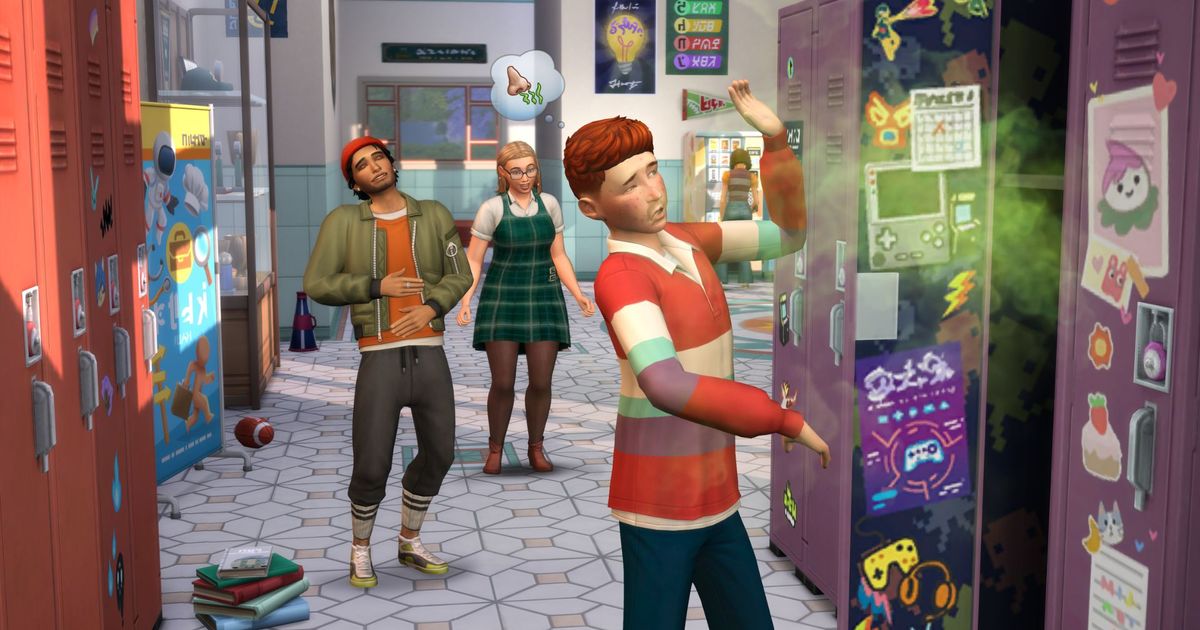 Sims getting pranked in High School Years