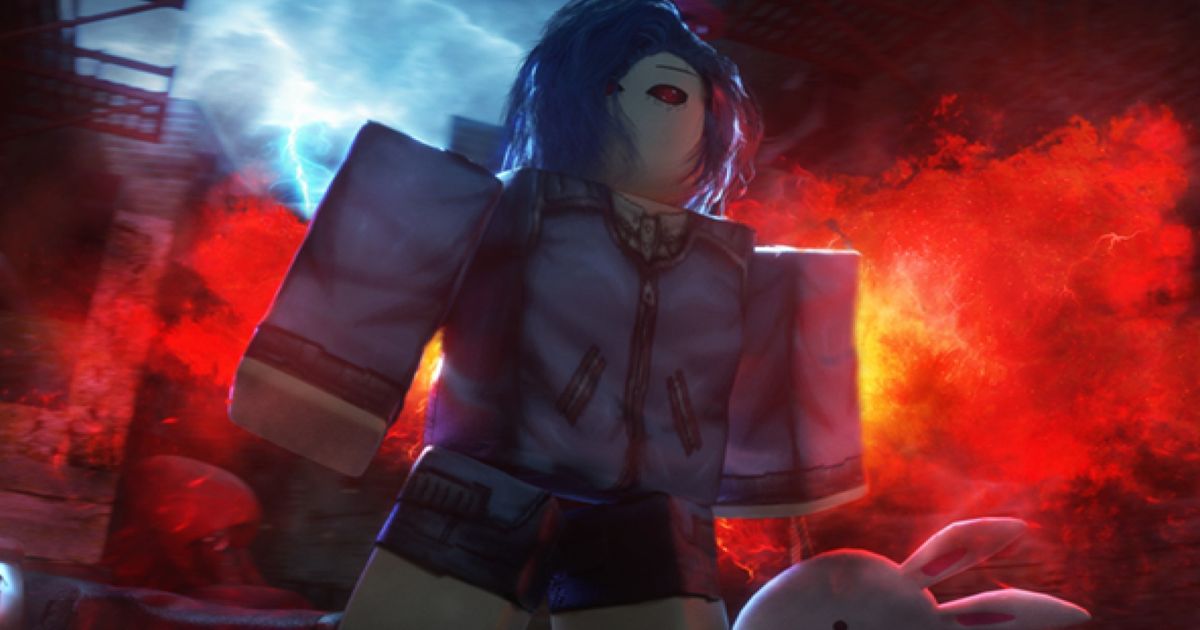 Image of a super-powered Roblox character in Rho Ghoul.