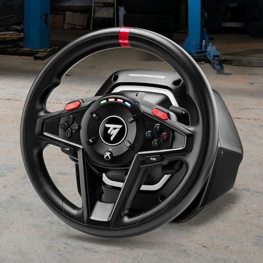 The Thustmaster T128 wheel.