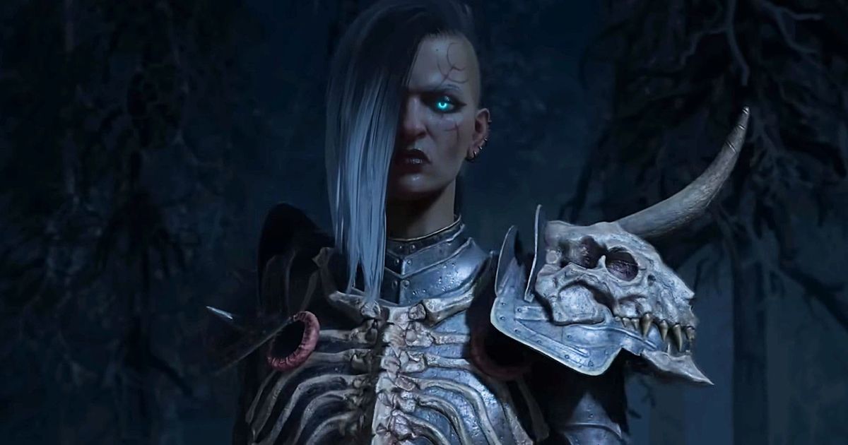 Female necromancer in Diablo 4.