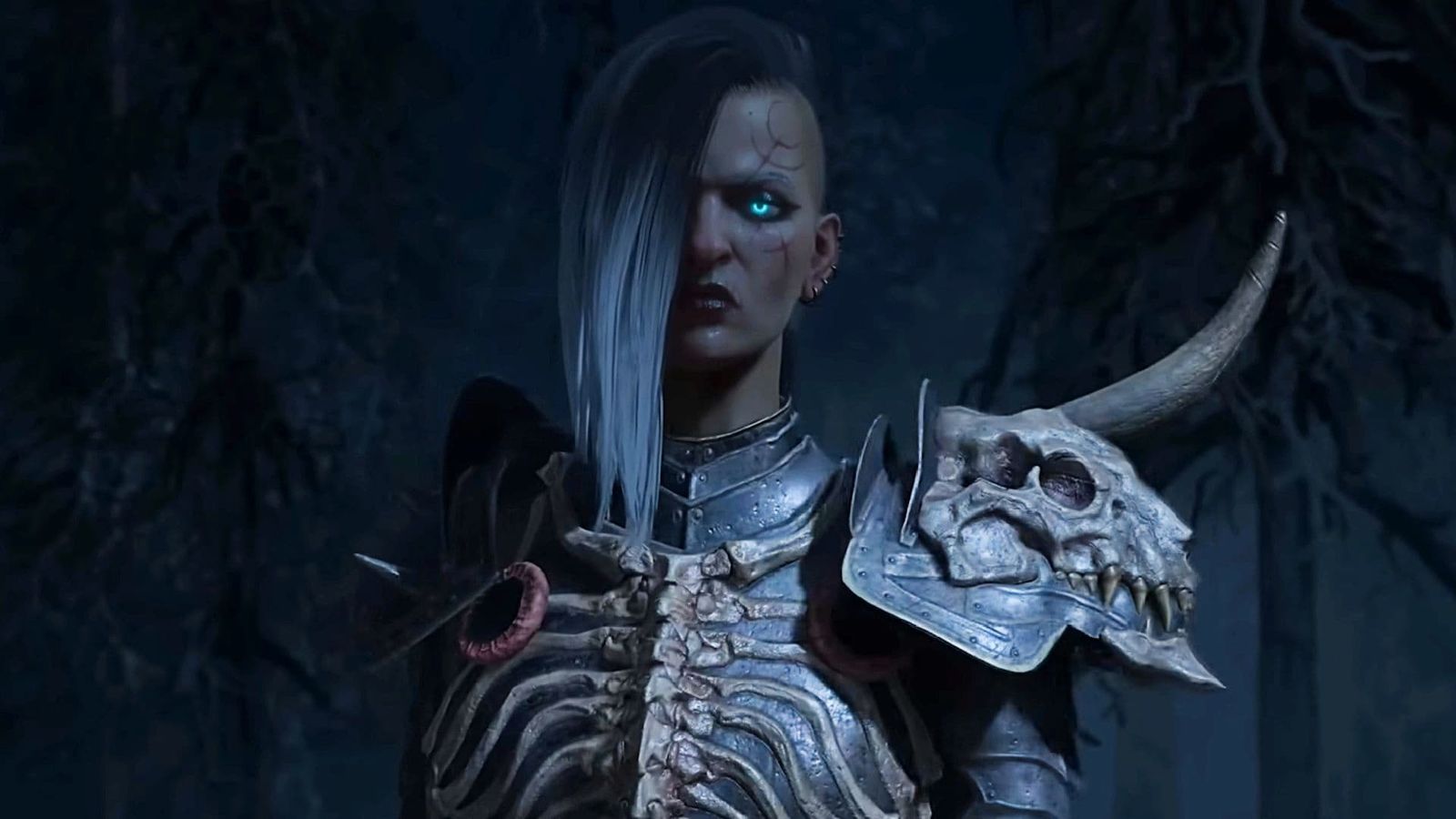 Female necromancer from Diablo 4.