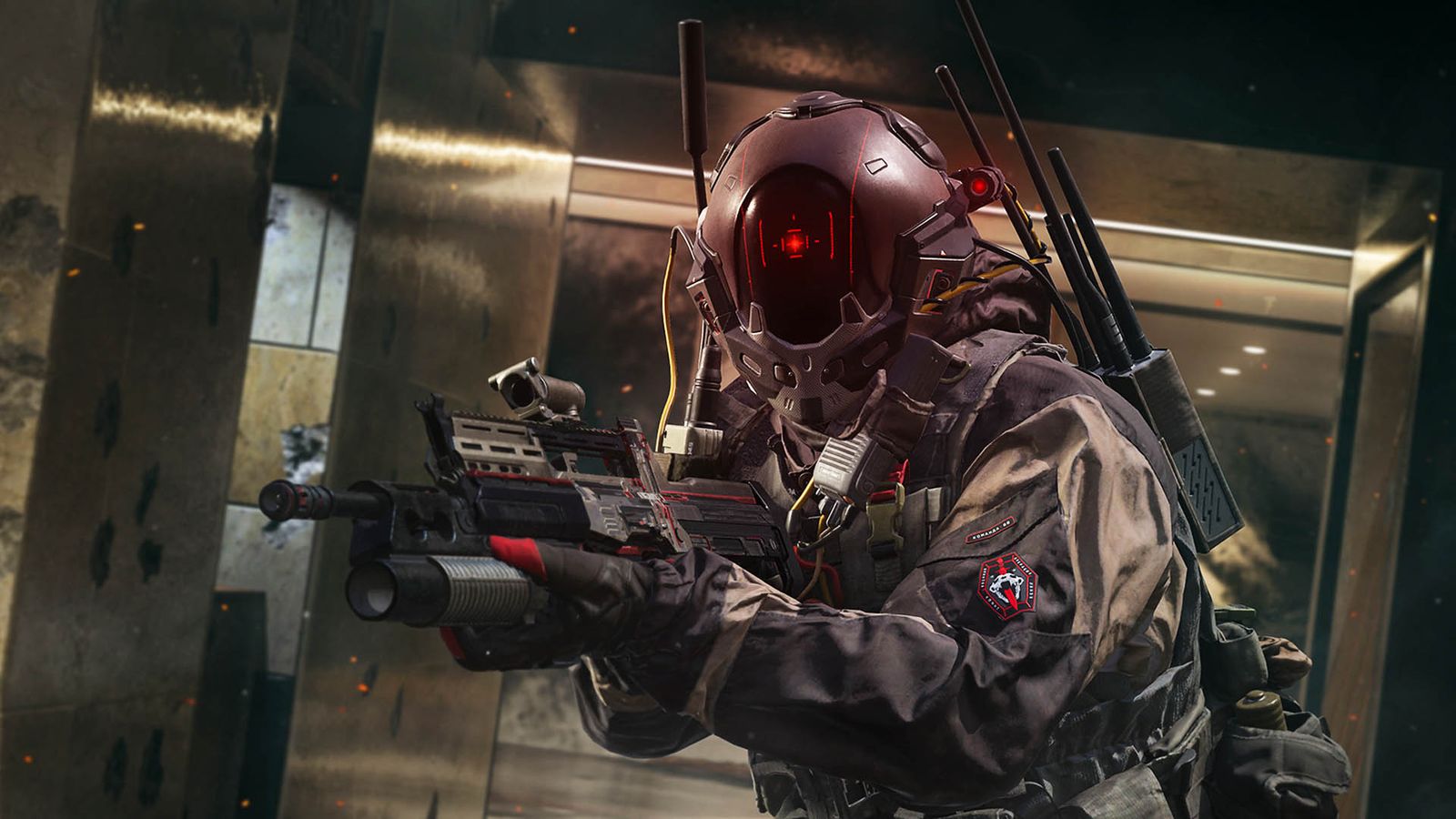 Modern Warfare 3 Warlord Rainmaker holding assault rifle