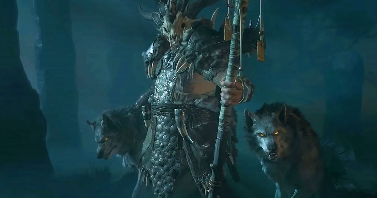 A monster holding a staff in Diablo 4.