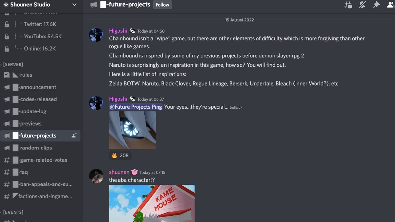 Image of the Chainbound Discord server.