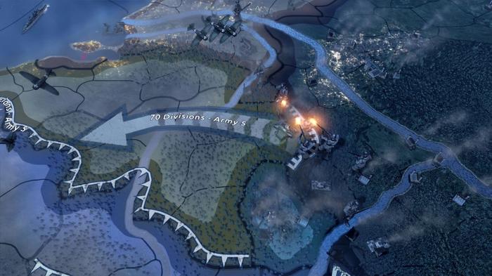 Hearts of Iron 4 gameplay, showing a map of Europe.