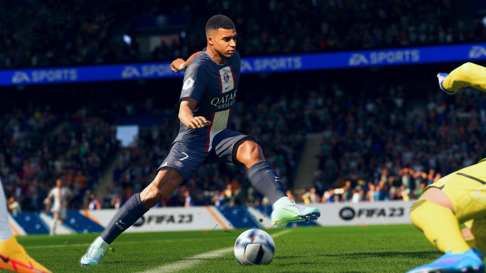 EA Sports FC 24 Mbappe controlling ball
