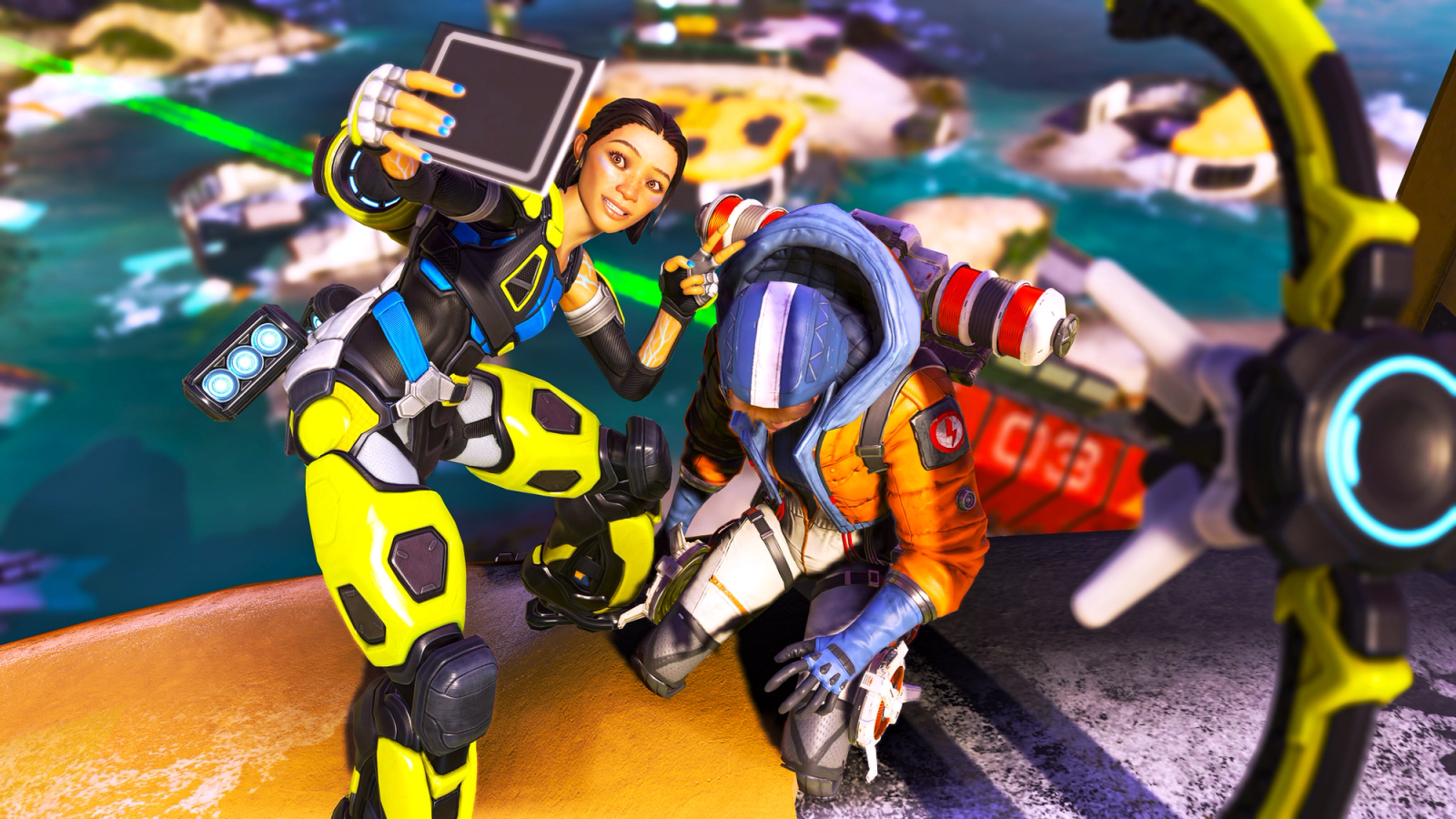 New legend, Conduit, coming in Season 19 of Apex Legends, during her selfie finisher