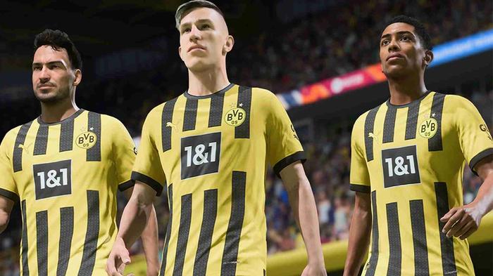 Image of Borussia Dortmund players in FIFA 23.