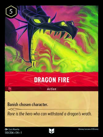 Dragon Fire, an item card from Disney Lorcana: The First Chapter.