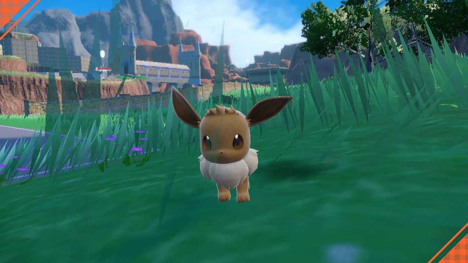 Eevee in the wild in Pokemon Scarlet and Violet