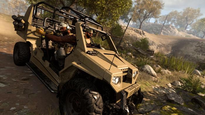 Image showing Modern Warfare player driving vehicle