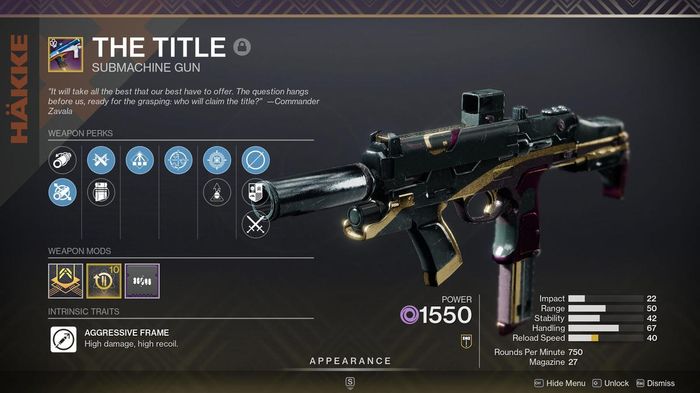 the title smg best roll