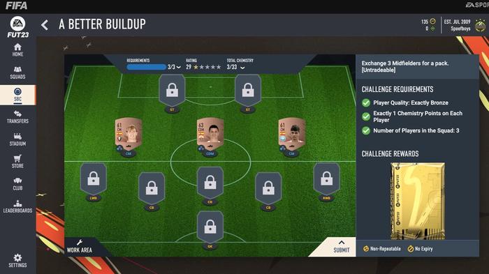 Image of the 'A Better Buildup' SBC in FIFA 23.