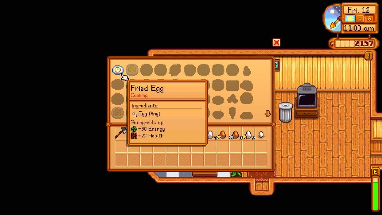 Cooking in Stardew Valley