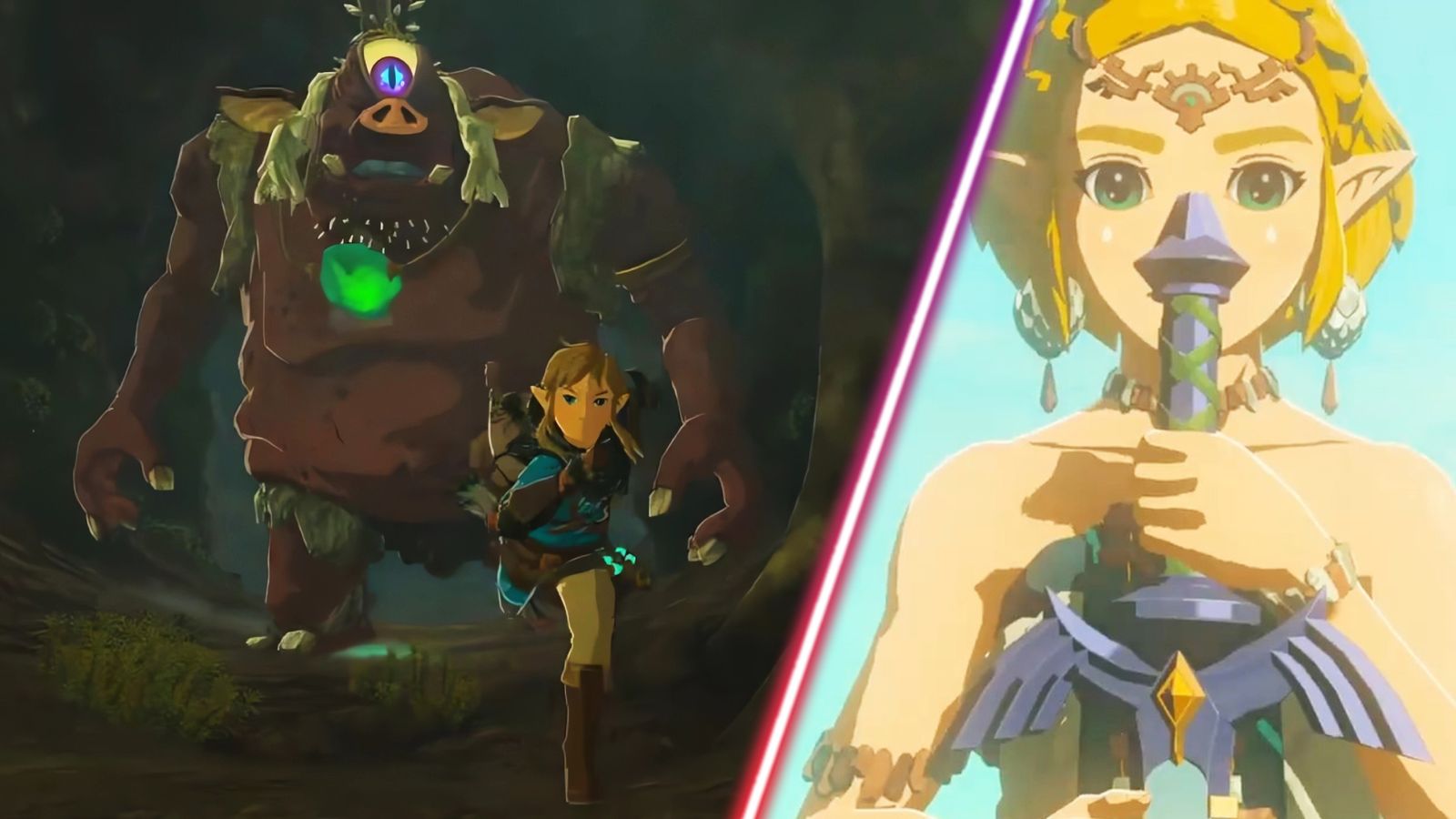 Link and Princess Zelda in The Legend of Zelda: Tears of the Kingdom.