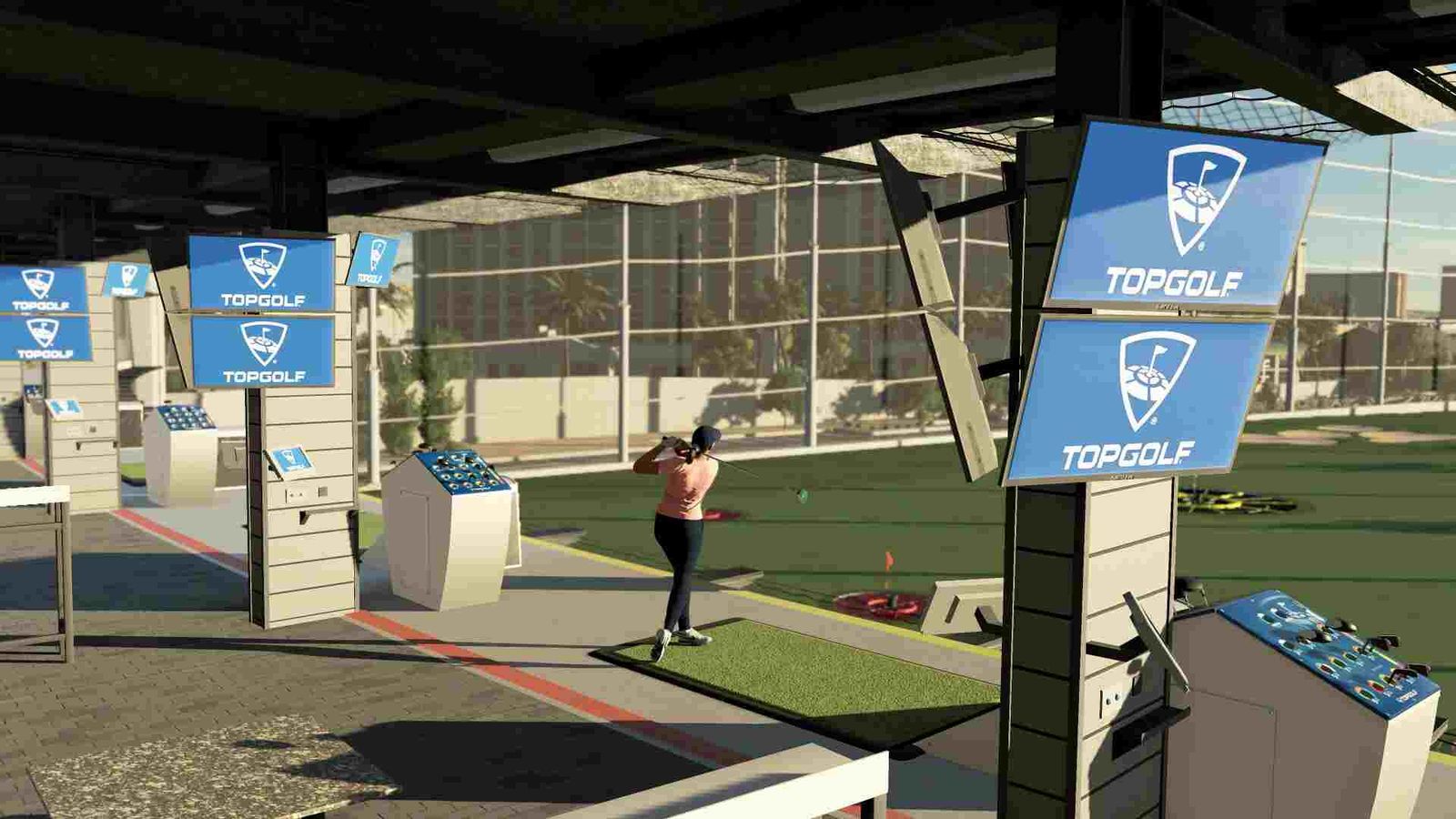 Image of a Top Golf course in PGA Tour 2K23.