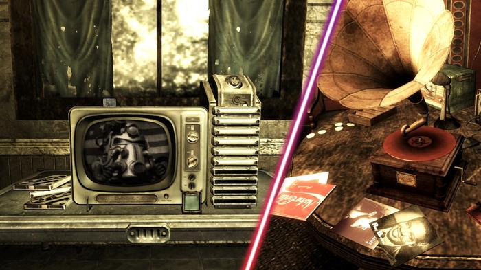 A working TV and gramophone in Fallout New Vegas.