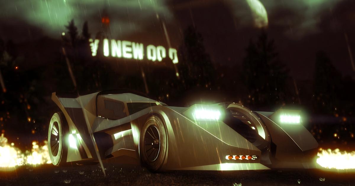 A promo image of the Vigilante from GTA Online.