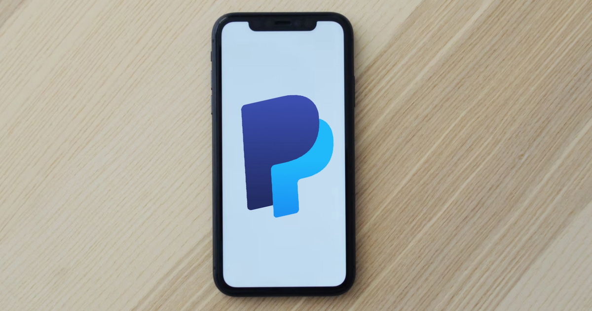 paypal app on a phone screen
