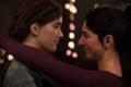 Ellie and Dina embracing in The Last Of Us 2