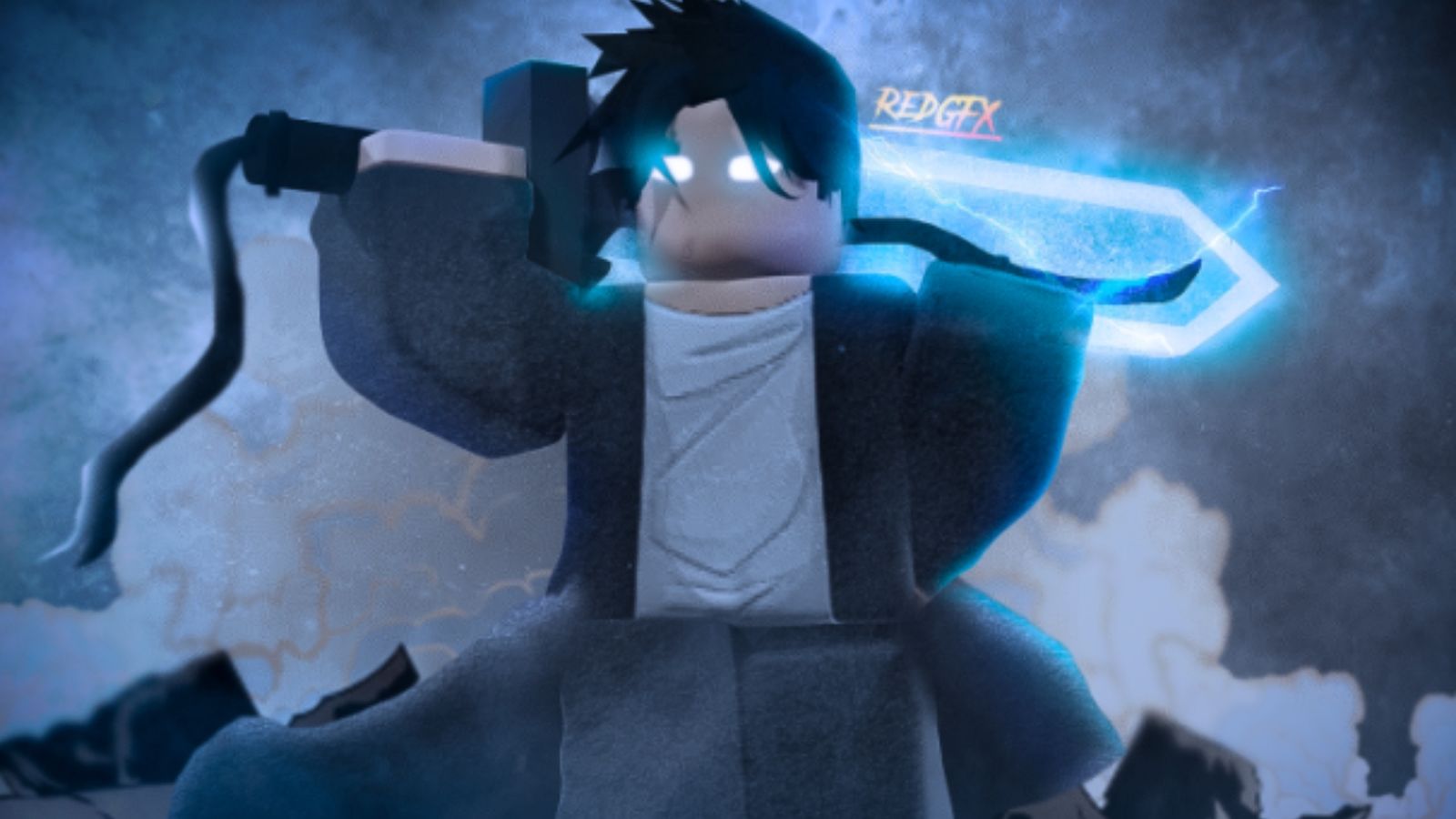 Screenshot from Solo Blox Levelling, showing a Roblox character wielding a sword