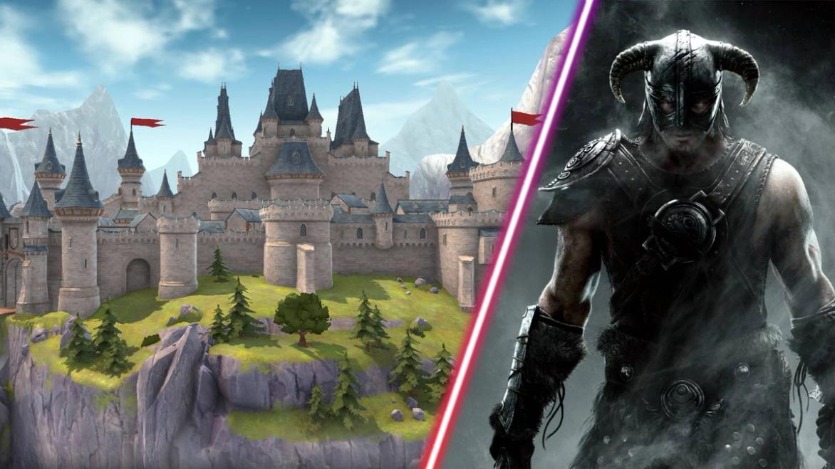 A castle in The Elder Scrolls: Castles and the Dragonborn from Skyrim.