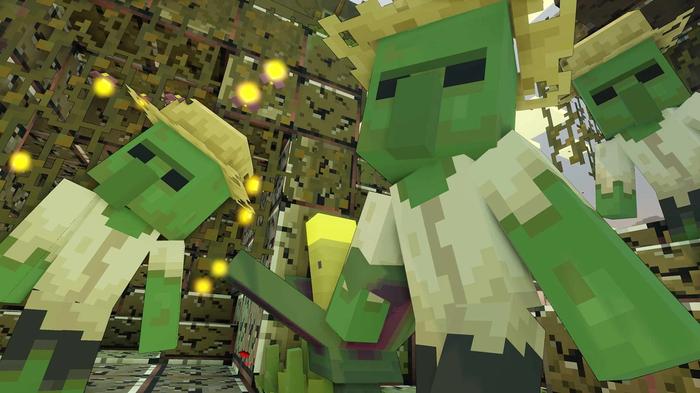 Minecraft Zombies freed from prison.