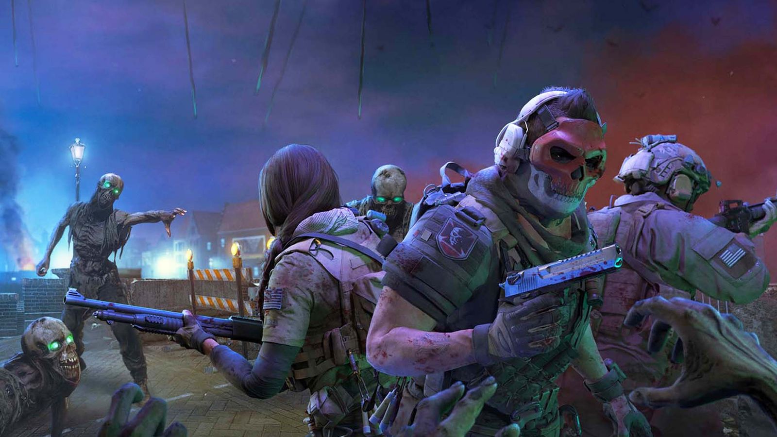 Warzone players attempting to fend off horde of zombies