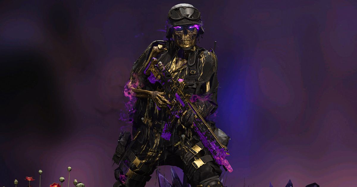 Modern Warfare 3 John Doe Operator on black and purple background