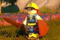 LEGO Fortnite character holding sword and shield