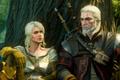 Geralt and Ciri sat by a tree in The Witcher 3.