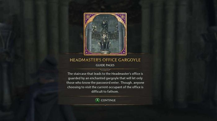The Field Guide page for the Headmaster's Office in Hogwarts Legacy.