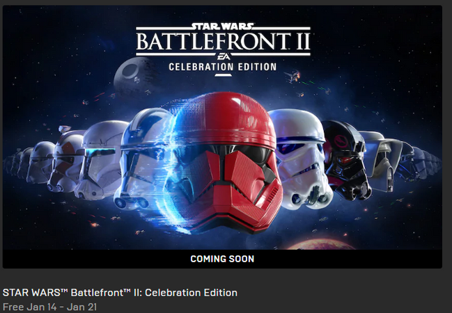 Star Wars Battlefront 2 Celebration Edition will be free on Epic Games  Store next week