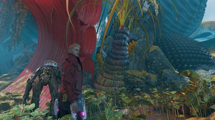 Guardians of the Galaxy GOTG Gamora Outfit Path indicator plant