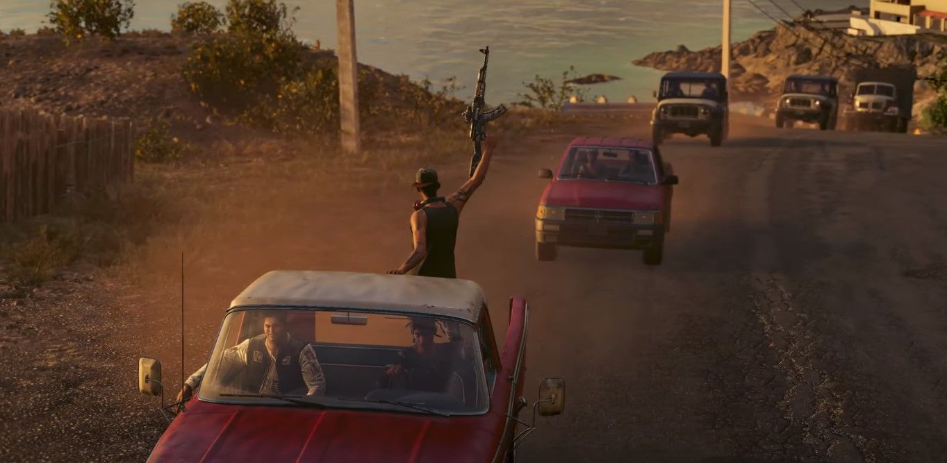 Far Cry 6's Maximas Matanzas helping to free Yara.