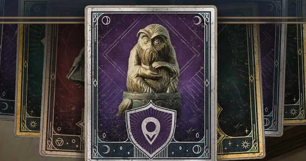 A Demiguise Statue in Hogwarts Legacy.